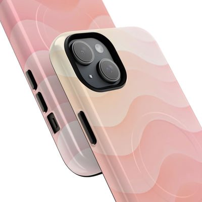 Blush Horizon Waves · Tough 2.0 Magnetic Phone Case for iPhone · Pink