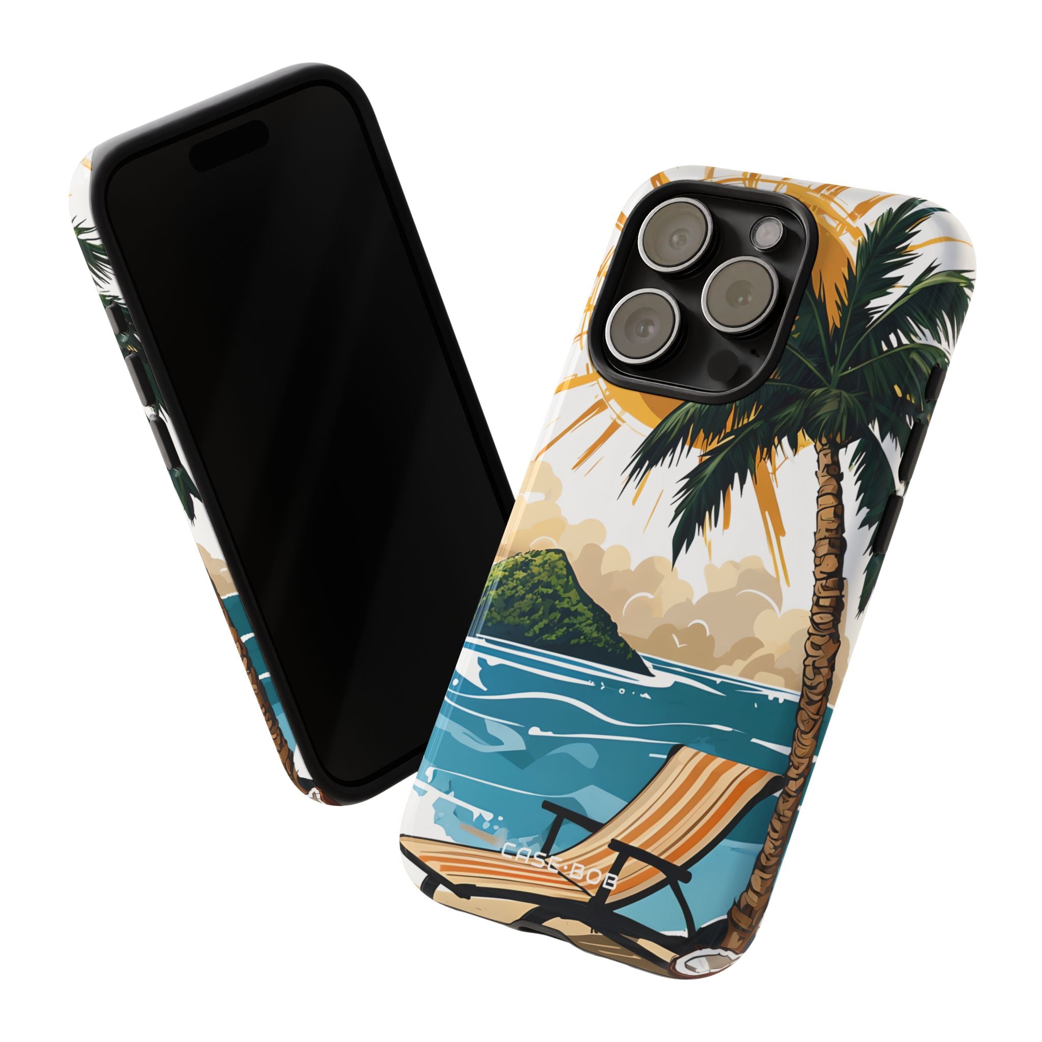 Sunny Palm Breeze iPhone 15 Pro Case - Tough