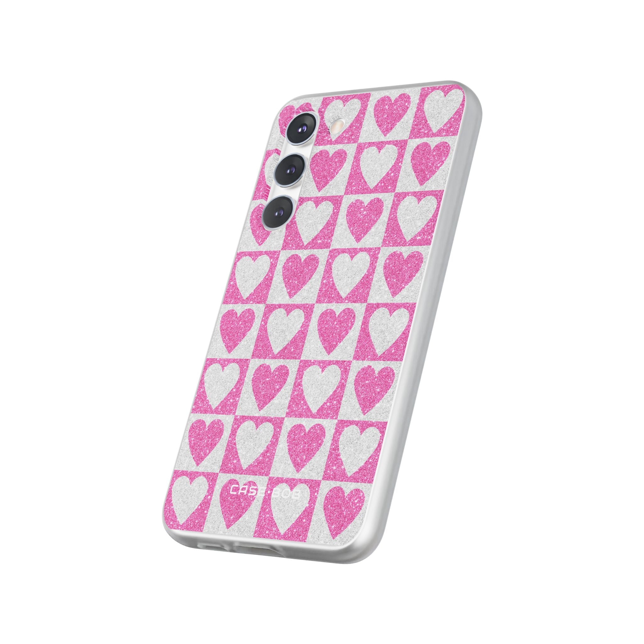 Glitter Herz Gitter Samsung S23 Plus Case - Soft