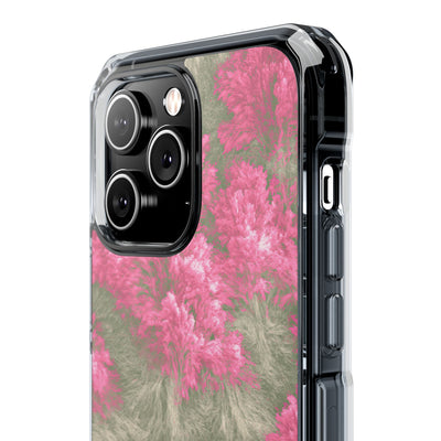 Digital Blossom · Clear Impact Magnetic Phone Case for iPhone · Pink