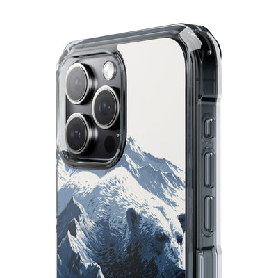 Fjord Summit Bear · Clear Impact Magnetic Phone Case for iPhone · Blue