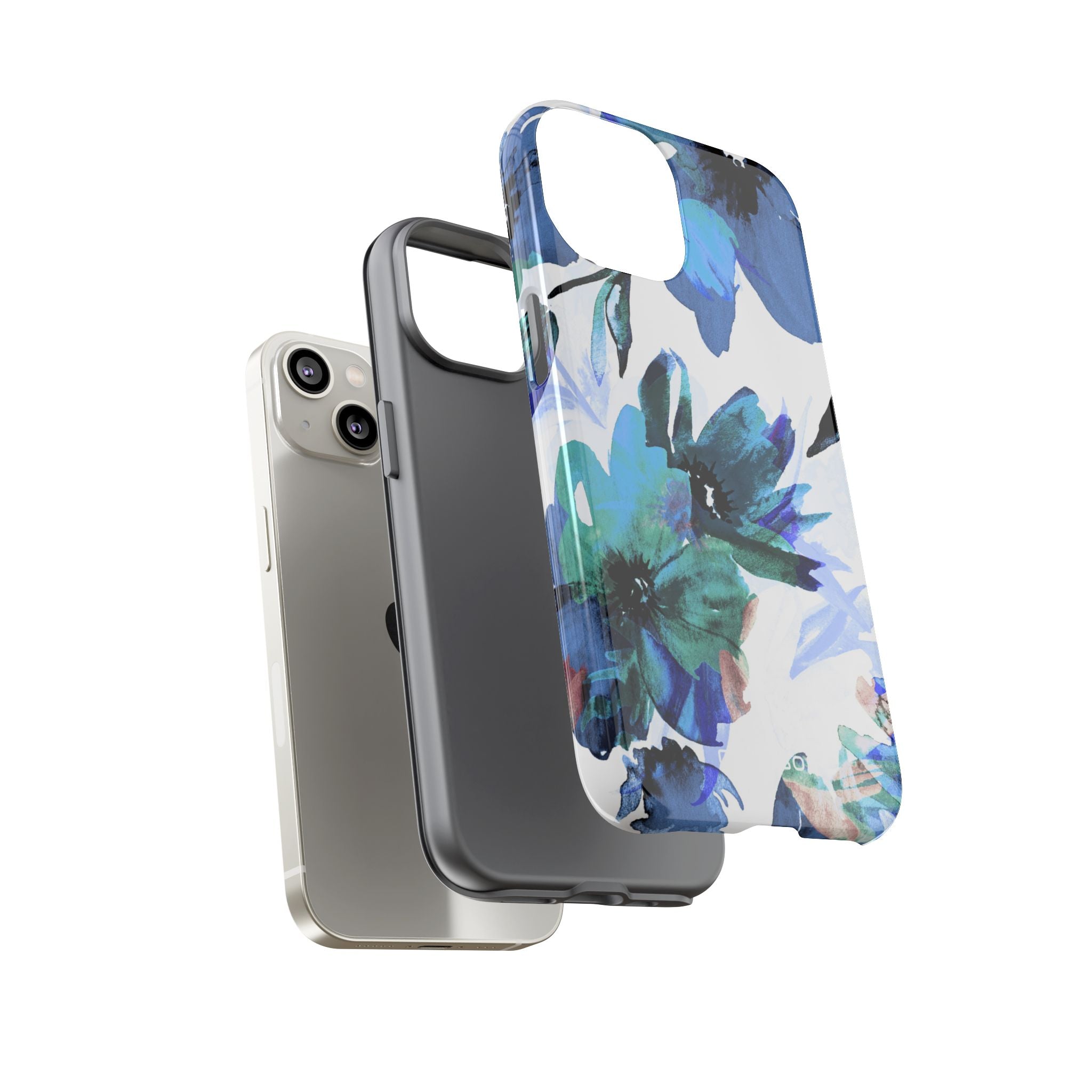 Blue Blossom Radiance iPhone 14 Case - Tough