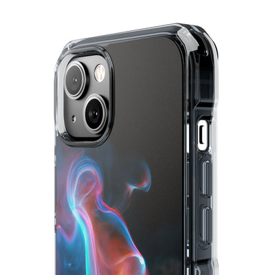 Neon Waveform · Clear Impact Magnetic Phone Case for iPhone · Black