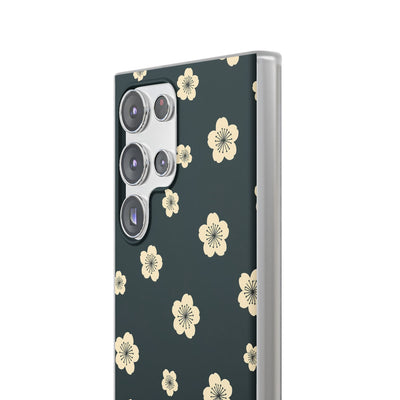 Teal Lite Phone Case for Samsung - Obsidian Cream Petals
