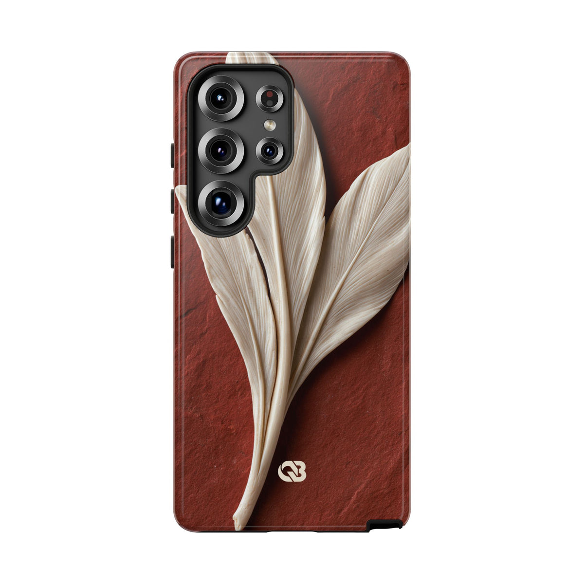 Carved Ivory Plume · Tough Phone Case for Samsung · Red
