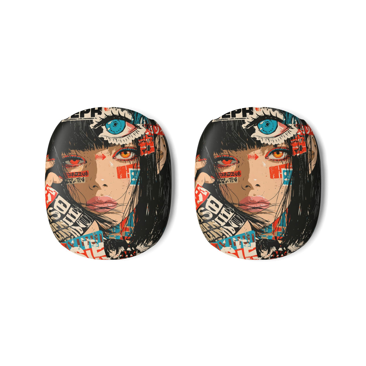 Shibuya Street Collage · Hard Case for AirPods Max · Red