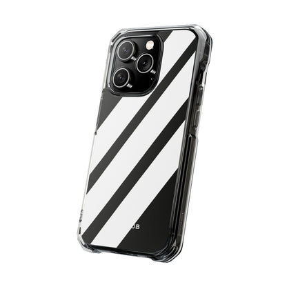Diagonal Bands Noir iPhone 14 Pro Case - Impact