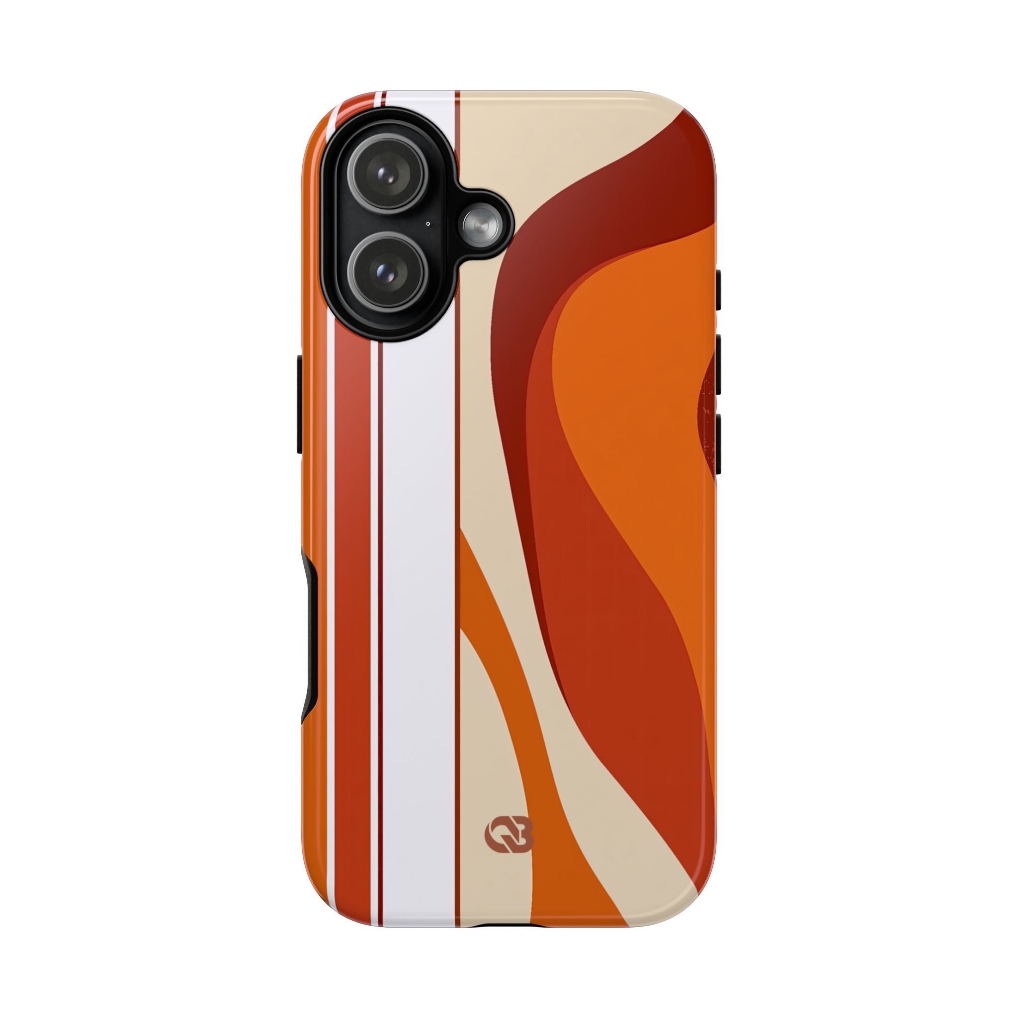 Orange Tough Phone Case for iPhone - Terracotta Metro Line