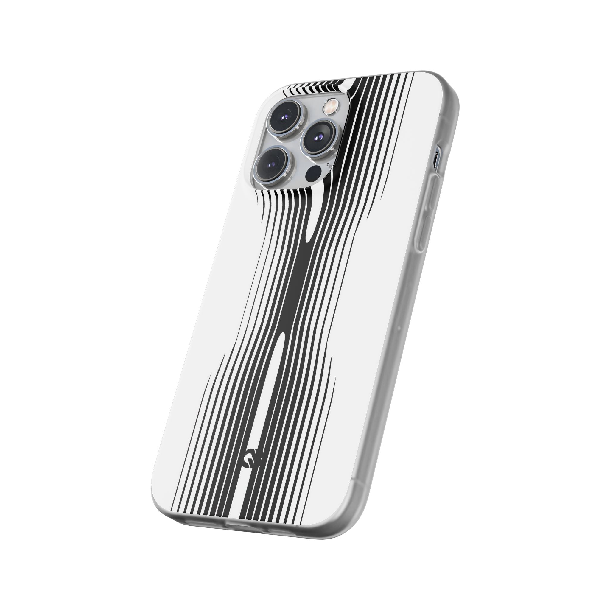 White Lite Phone Case for iPhone - Kinetic Mono Distortion