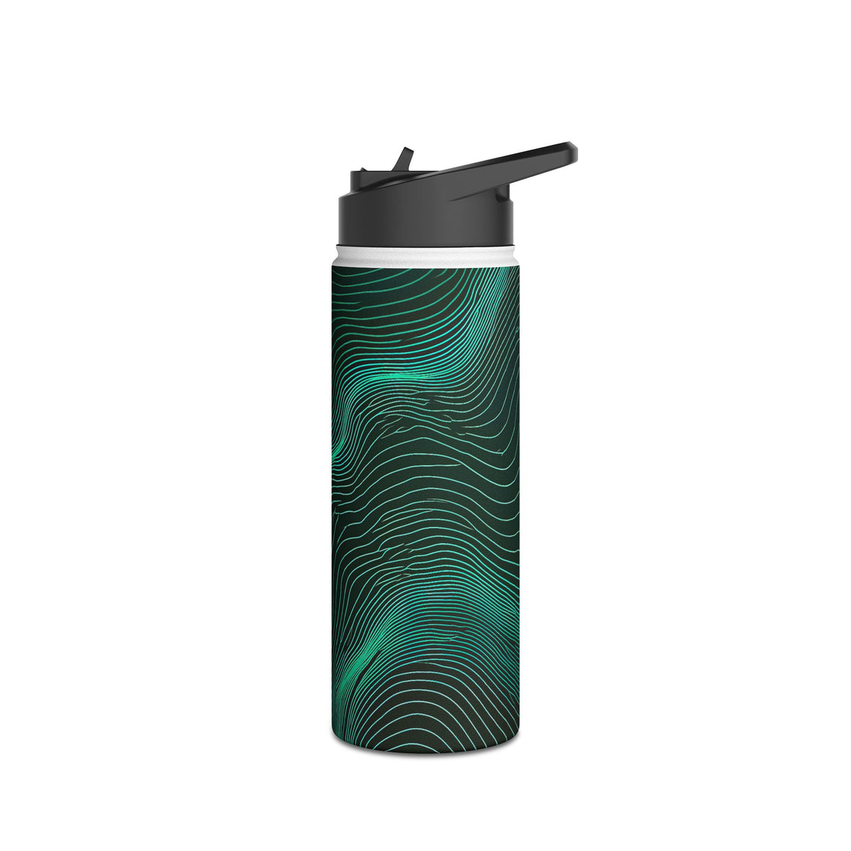 Emerald Topography · Insulated Water Bottle · Green