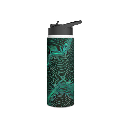 Emerald Topography · Insulated Water Bottle · Green