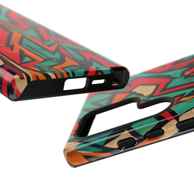 Jagged Teal Static · Tough Phone Case for Samsung