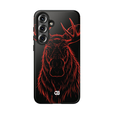 Crimson Horizon Moose · Tough Phone Case for Samsung · Black