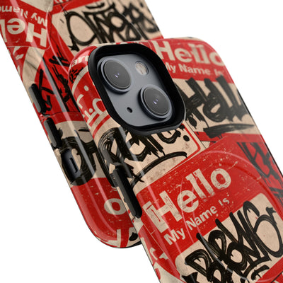 Slap Tag Collage · Tough 2.0 Magnetic Phone Case for iPhone · Red