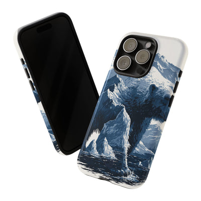 Fjord Summit Bear · Tough Phone Case for iPhone · Blue