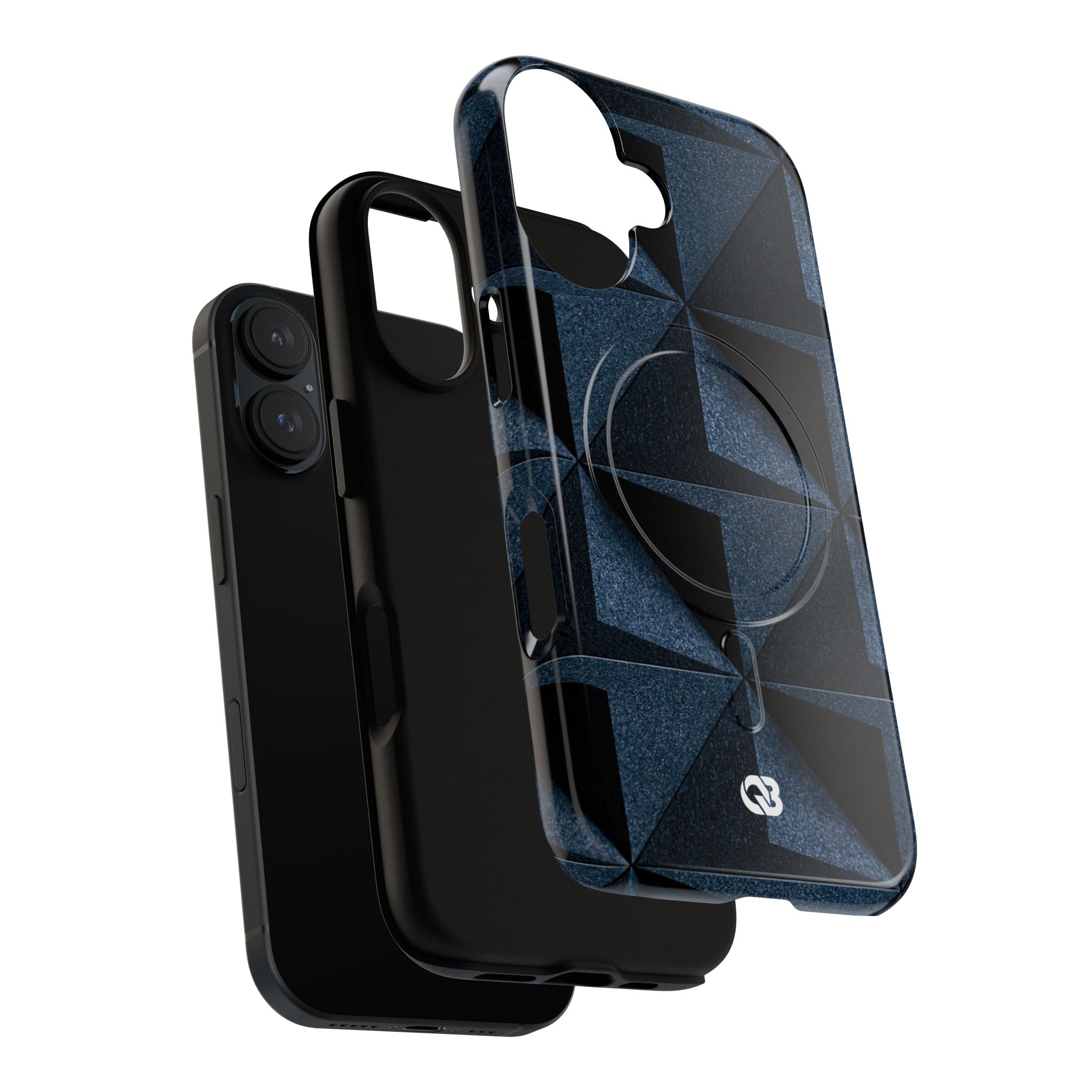 Blue Tough 2.0 Magsafe Phone Case for iPhone - Indigo Basalt Facets