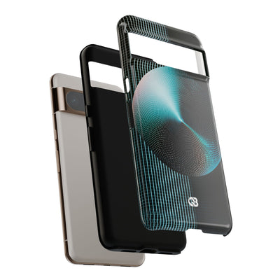 Blue Tough Phone Case for Google Pixel - Cyan Vector Sphere