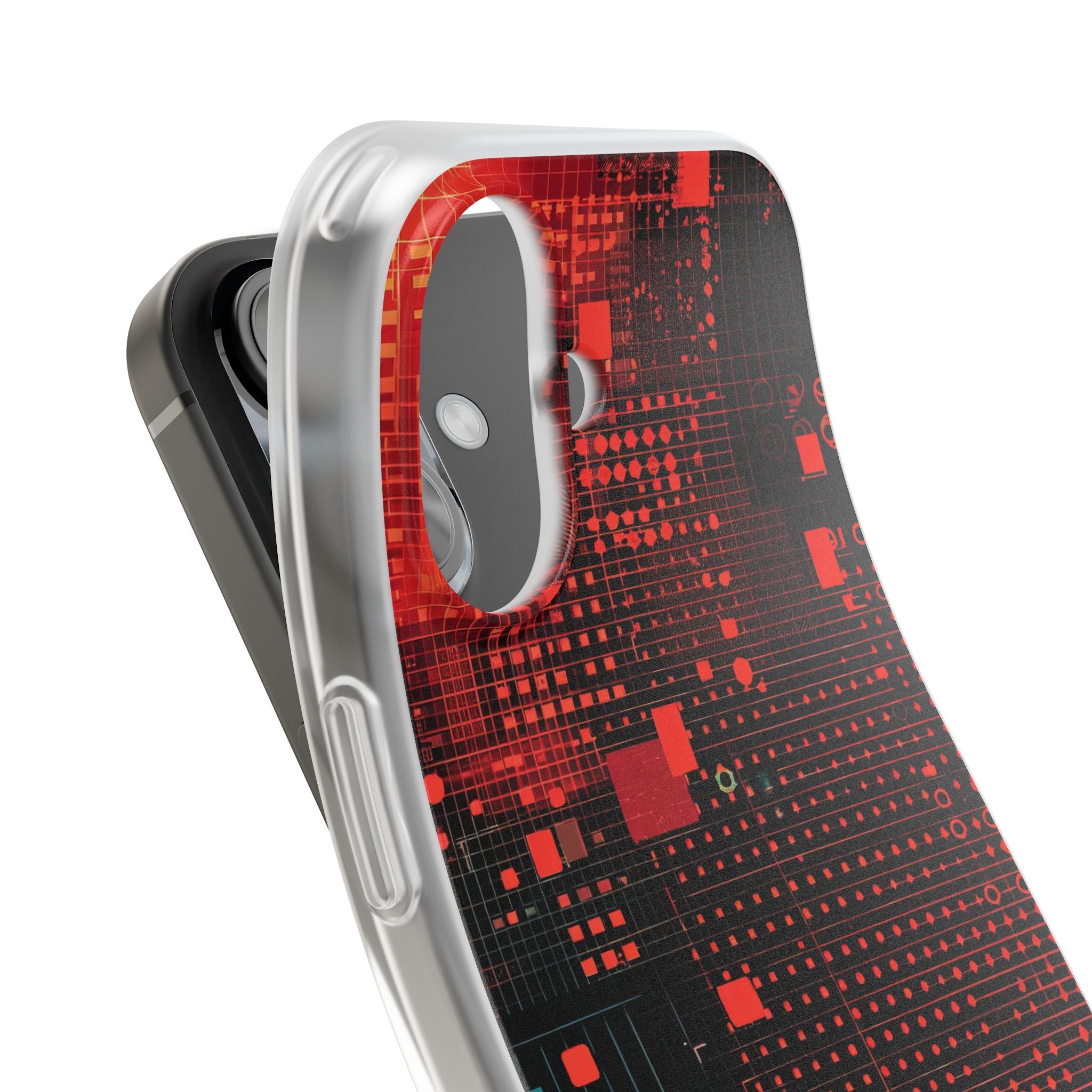 Grid Fusion iPhone 16 Case - Soft