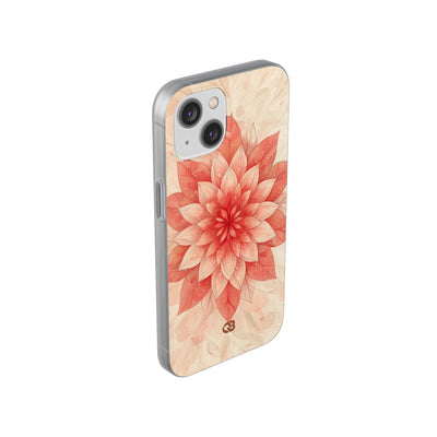 Coral Layered Bloom · Soft Phone Case for iPhone