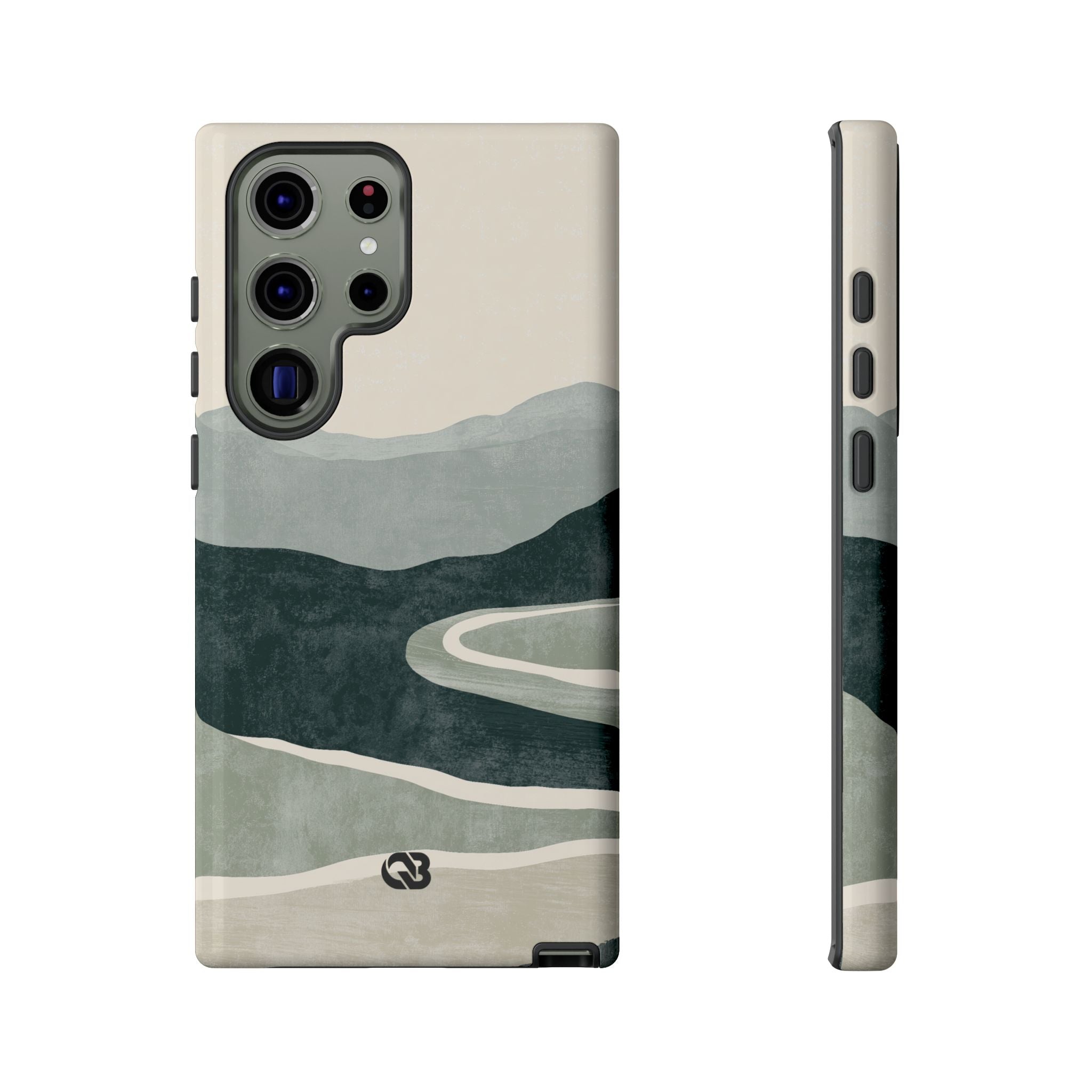 Green Tough Phone Case for Samsung - Misty Sage Valley