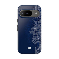 Blue Tough Phone Case for Google Pixel - Cobalt Circuit Logic