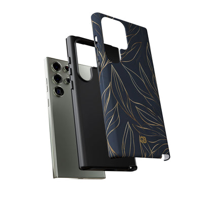 Gilded Navy Foliage · Tough Etui na telefon dla Samsung