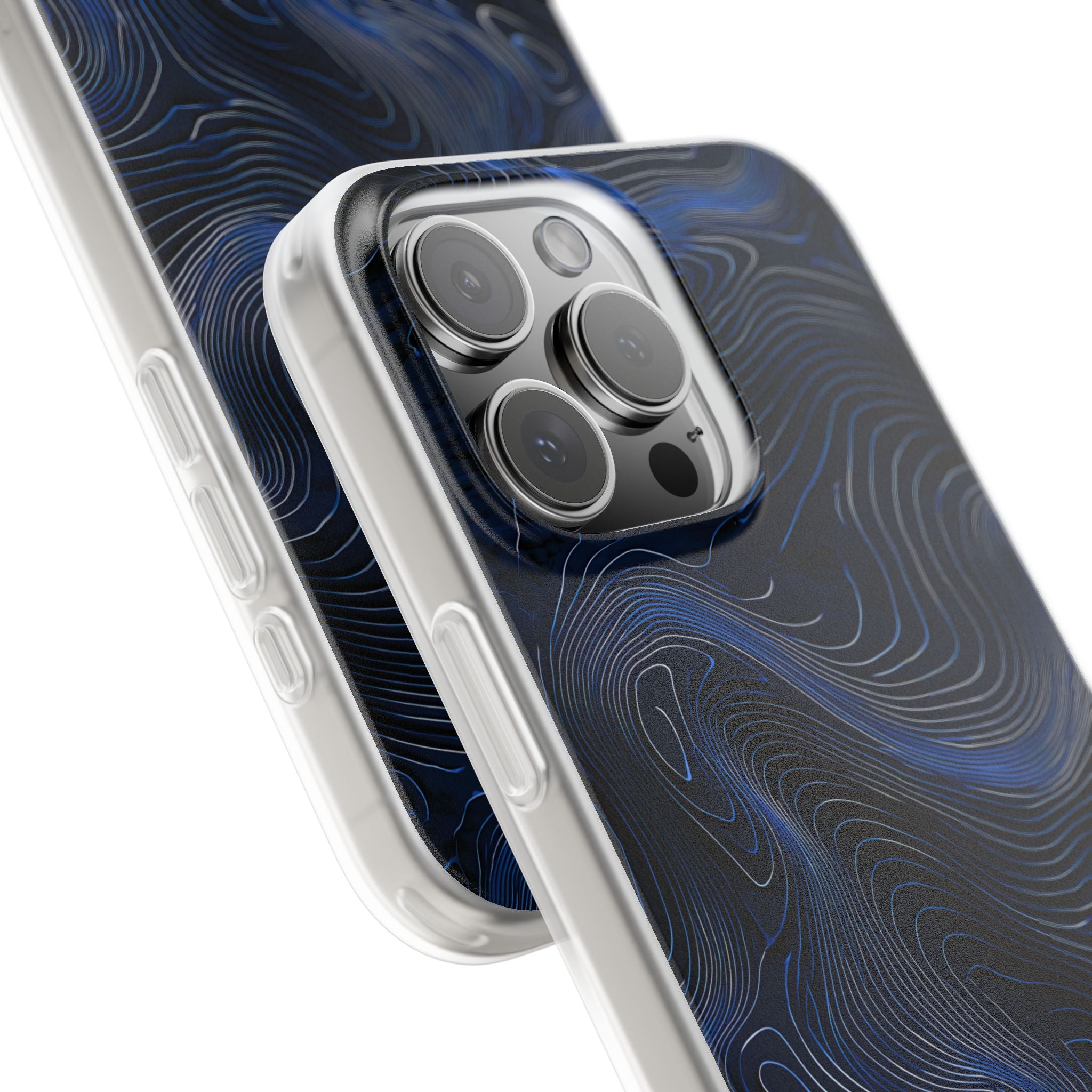 Blue Lite Phone Case for iPhone - Cobalt Contour Ridge