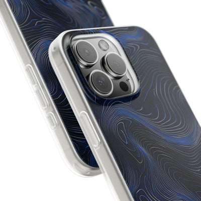 Blue Lite Phone Case for iPhone - Cobalt Contour Ridge