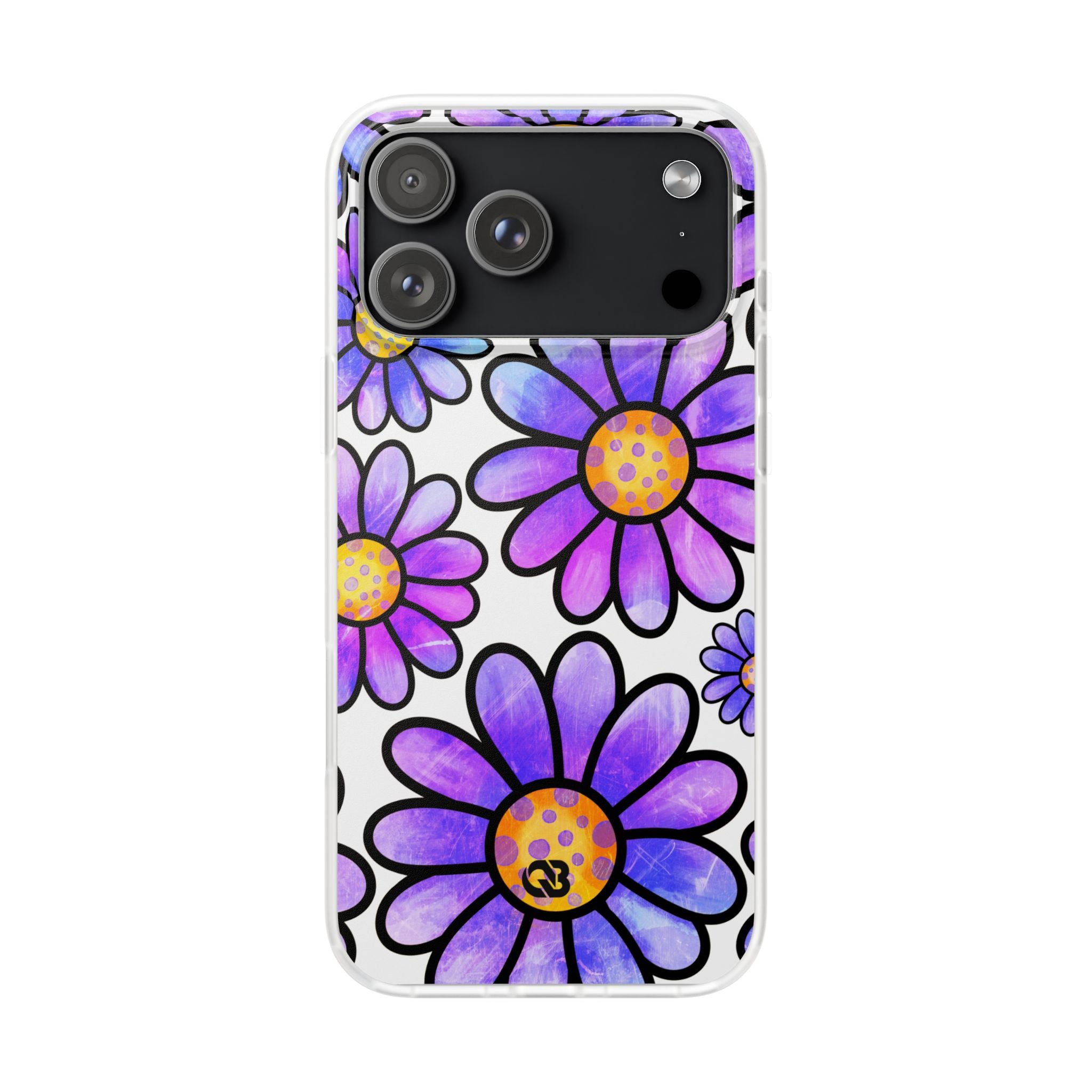 Violet Grunge Bloom · Soft Hoesje voor iPhone