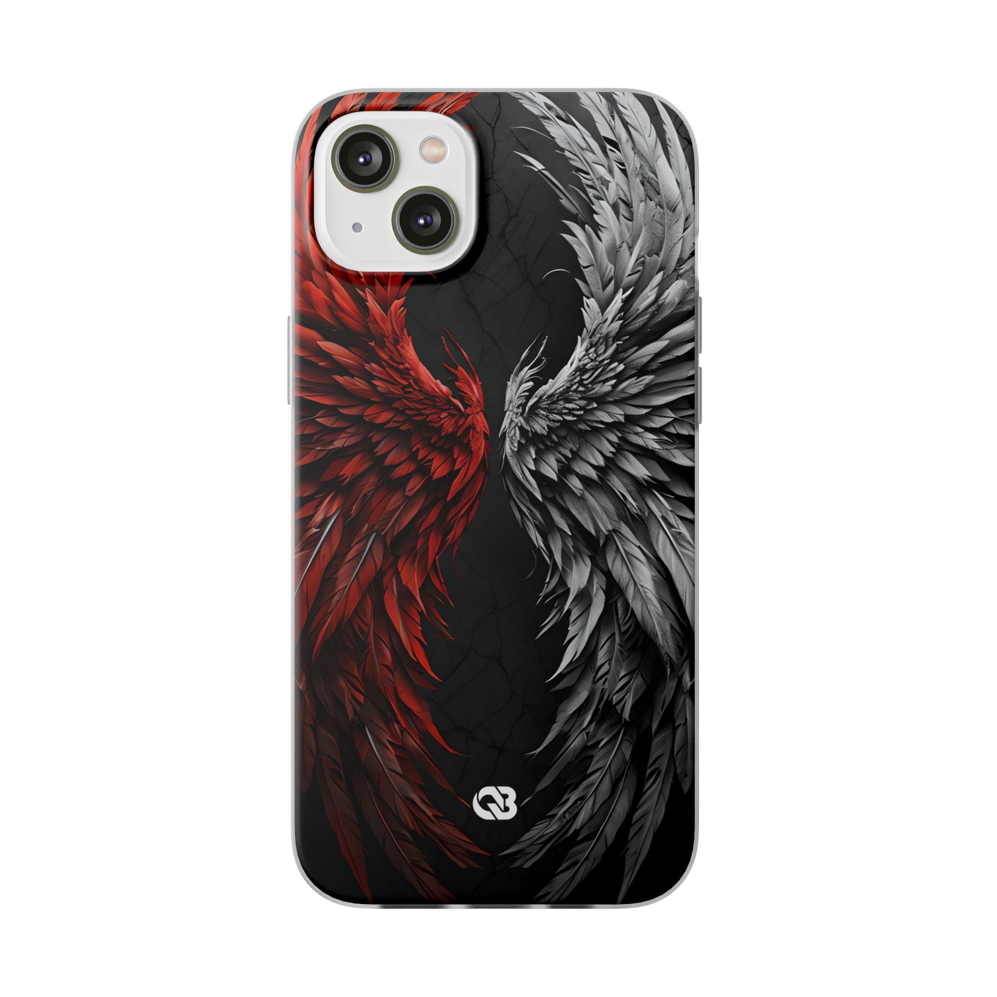 Split Crimson Wing · Soft Phone Case for iPhone