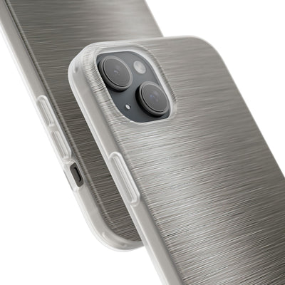 Grey Lite Phone Case for iPhone - Brushed Industrial Steel