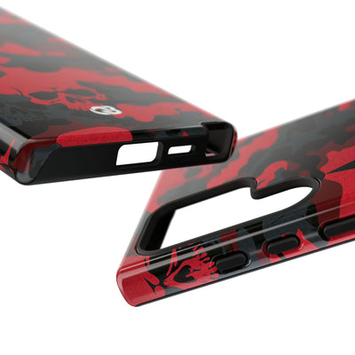 Crimson Skull Camo · Tough Phone Case for Samsung · Red