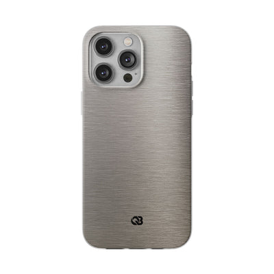 Grey Lite Phone Case for iPhone - Brushed Nickel Linen