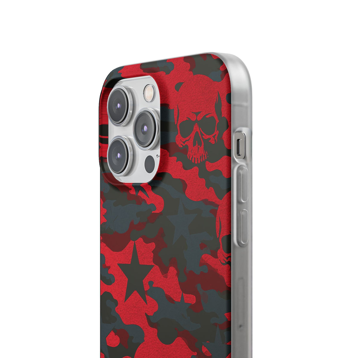 Crimson Skull Camo · Lite Phone Case for iPhone ·  Red
