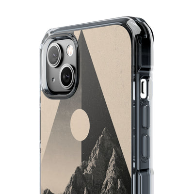 Beige Impact MagSafe Phone Case for iPhone - Obsidian Summit Parchment