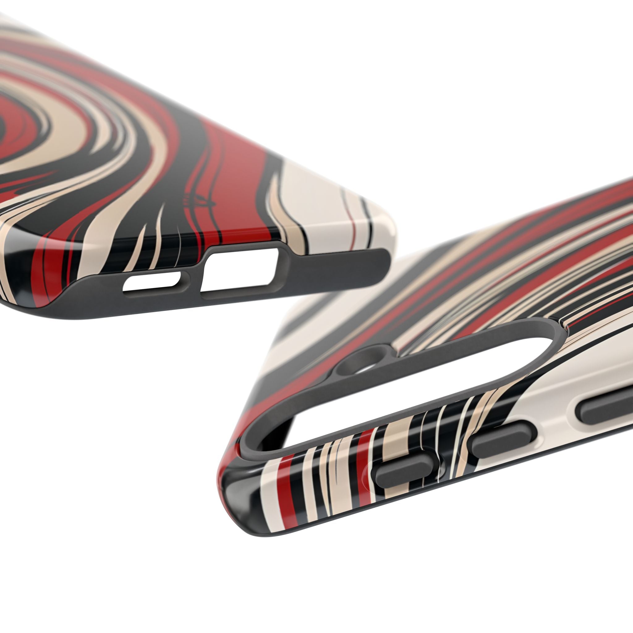 Crimson Flow Waves · Tough Phone Case for Samsung