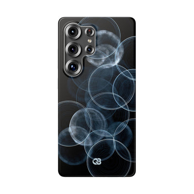 Blue Lite Phone Case for Samsung - Cyan Pulse Ripple