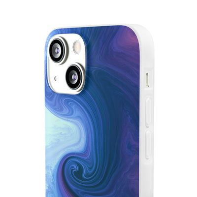 Azure Fluid Swirl · Lite Phone Case for iPhone ·  Blue