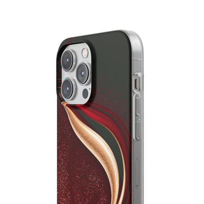 Gilded Crimson Flow · Lite Phone Case for iPhone ·  Red