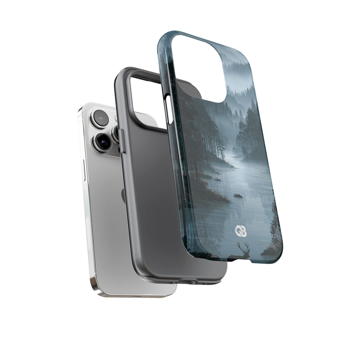 Silent Nordic Fjord · Tough Phone Case for iPhone · Blue