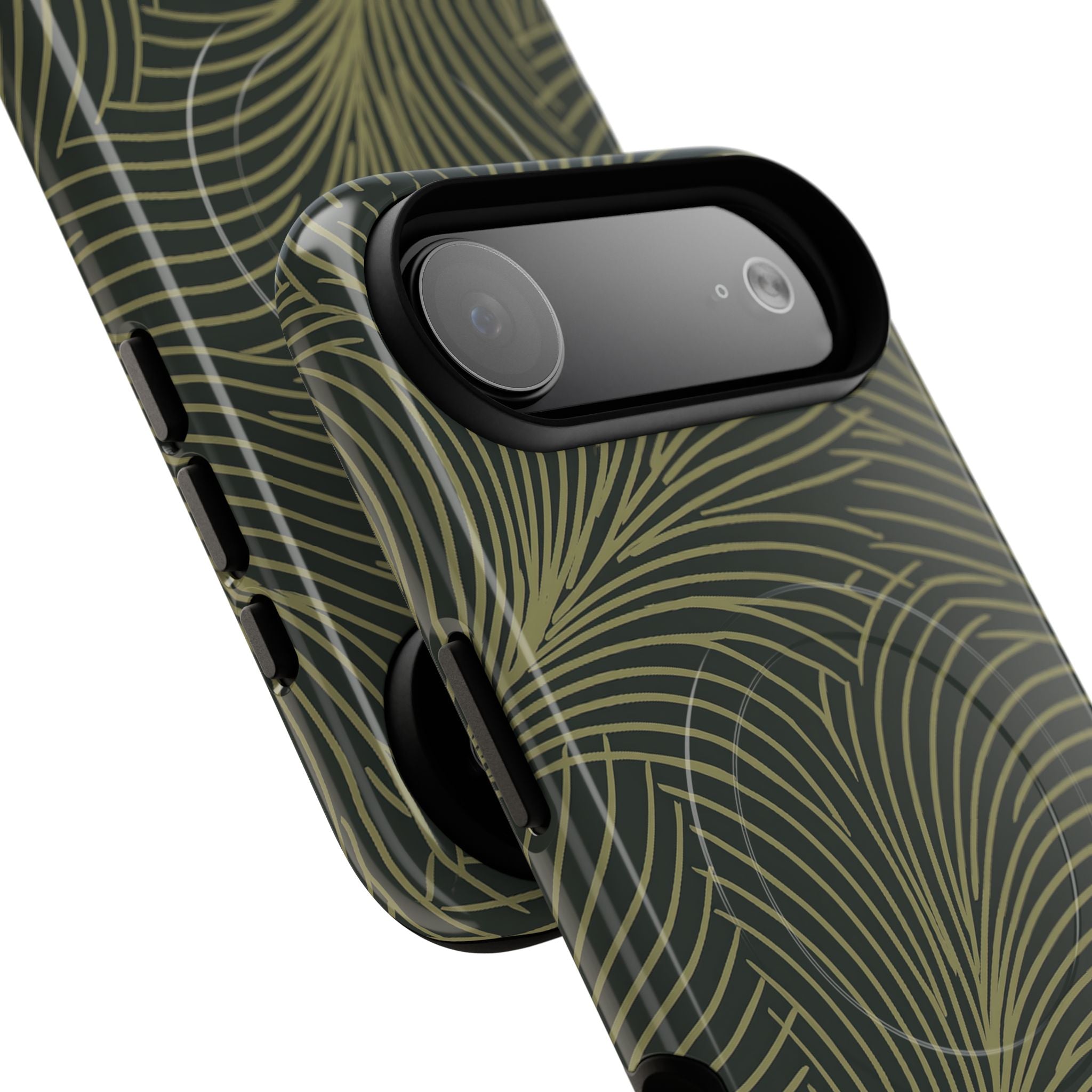 Green Tough 2.0 Magsafe Phone Case for iPhone - Dark Olive Plume