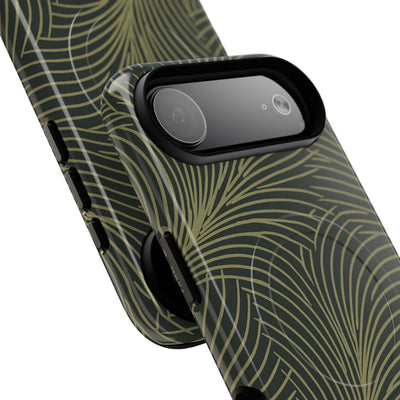 Green Tough 2.0 Magsafe Phone Case for iPhone - Dark Olive Plume