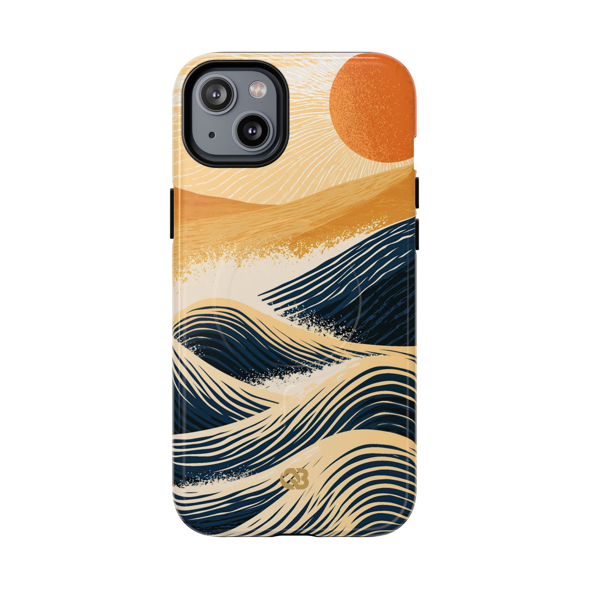 Blue Tough 2.0 Magsafe Phone Case for iPhone - Kyoto Cresting Tide