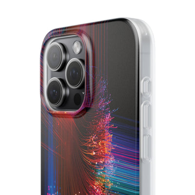 Black Lite Phone Case for iPhone - Cyber Optic Streak