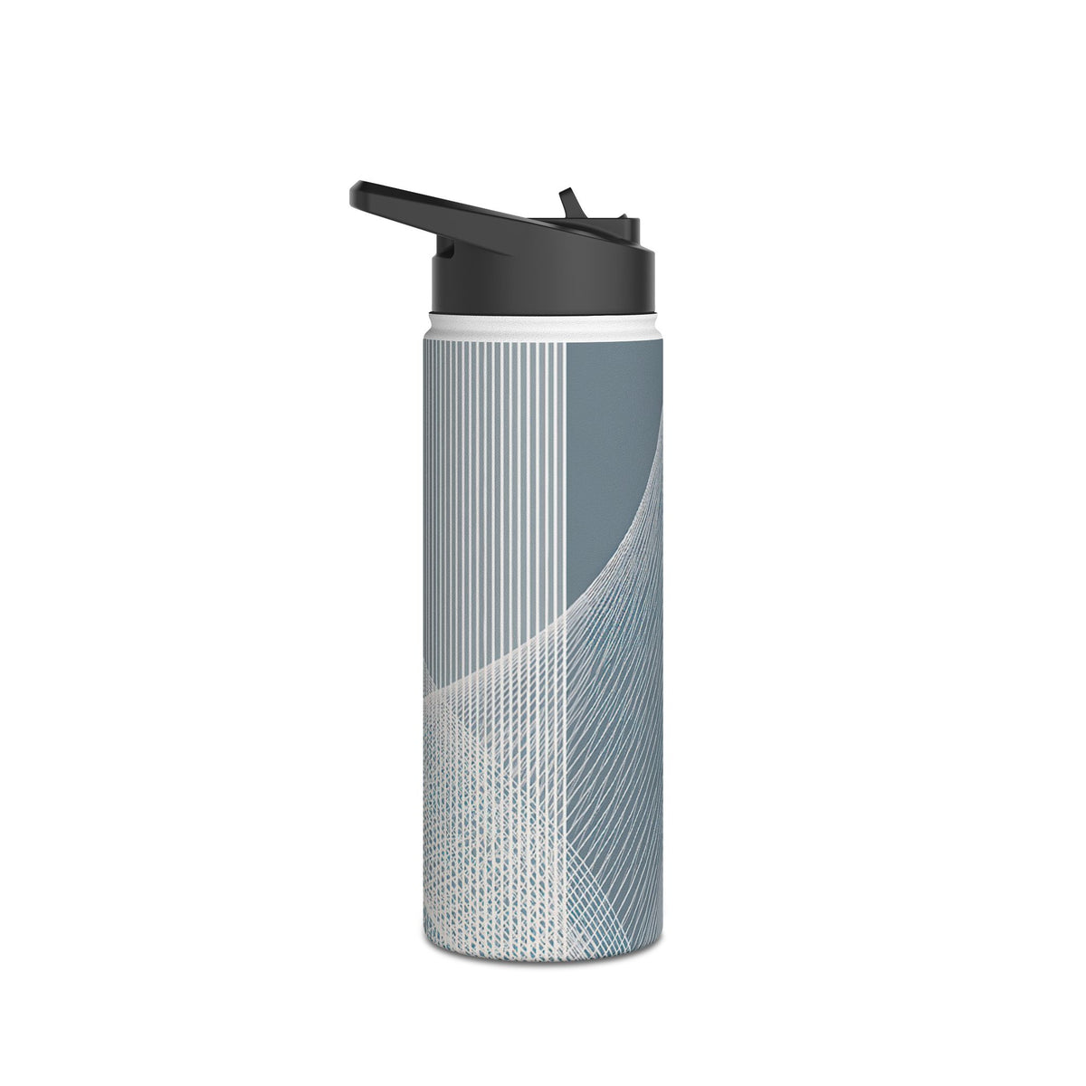 Slate Contour Drift · Insulated Water Bottle · Grey