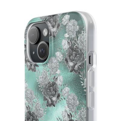 Frost Mint Floral · Soft Coque de téléphone pour iPhone