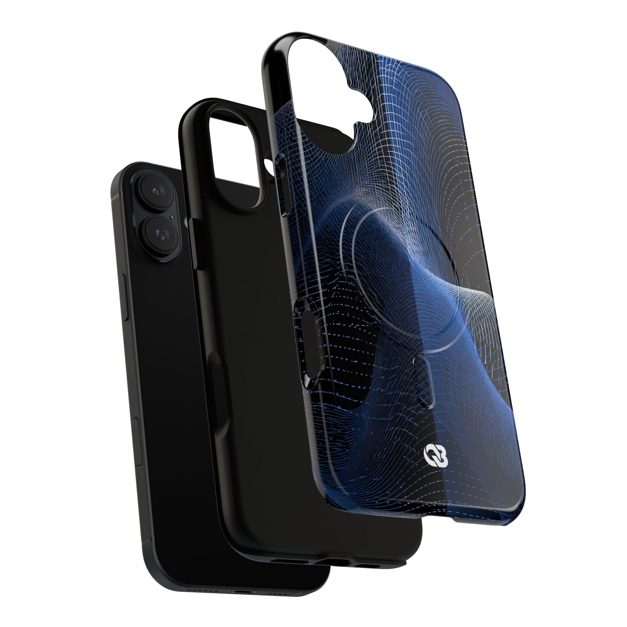 Blue Tough 2.0 Magsafe Phone Case for iPhone - Electric Blue Flux