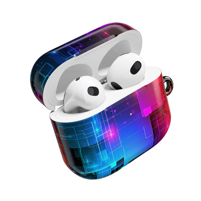 Spectral Circuit Grid · Hard Case for AirPods & AirPods Pro · Black
