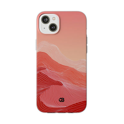 Red Lite Phone Case for iPhone - Crimson Ridge Contour