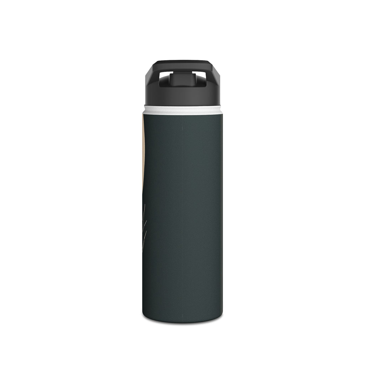 Botanical Crescent Linework · Insulated Water Bottle · Green